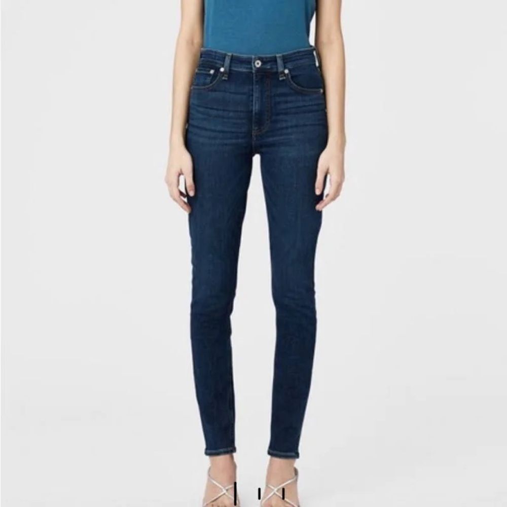 Rag & bone high rise skinny dark wash jeans Size 28